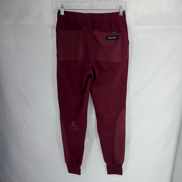 Figs Women XXS Disney Scrub Set Rafaela Top Jogger Pant Burgundy Nurse Doctor - Picture 9 of 15